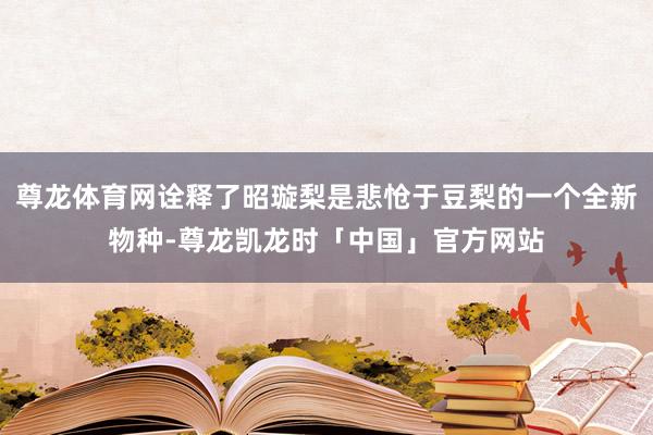 尊龙体育网诠释了昭璇梨是悲怆于豆梨的一个全新物种-尊龙凯龙时「中国」官方网站