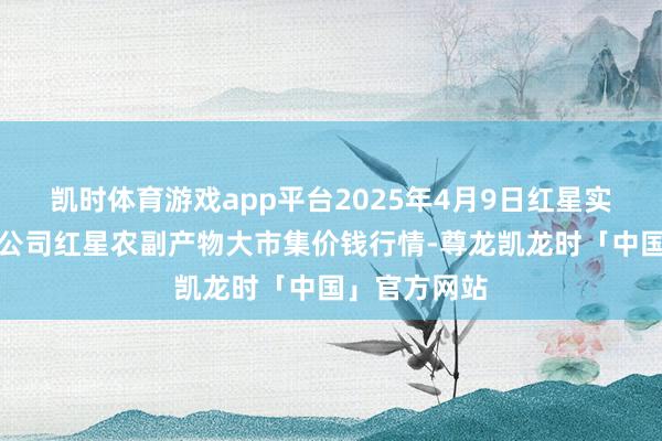 凯时体育游戏app平台2025年4月9日红星实业集团有限公司红星农副产物大市集价钱行情-尊龙凯龙时「中国」官方网站