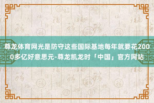 尊龙体育网光是防守这些国际基地每年就要花2000多亿好意思元-尊龙凯龙时「中国」官方网站