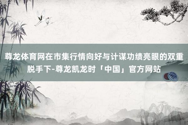 尊龙体育网在市集行情向好与计谋功绩亮眼的双重脱手下-尊龙凯龙时「中国」官方网站