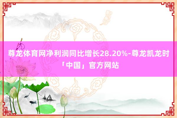 尊龙体育网净利润同比增长28.20%-尊龙凯龙时「中国」官方网站